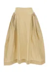 Simone Rocha Pleated Maxi Skirt With Discreet Zip Closure In Multi
