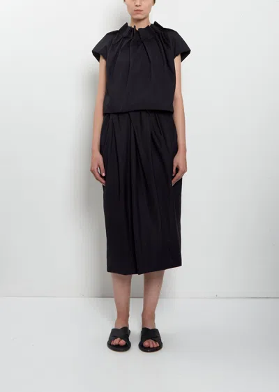Simone Rocha Pleated Waist Pencil Skirt In Black