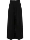Simone Rocha Pleated Wide-leg Trousers In Black
