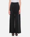 Simone Rocha Pleated Wide-leg Trousers In Black