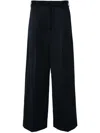 Simone Rocha Pleated Wide-leg Trousers In Blue