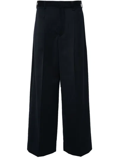 Simone Rocha Pleated Wide-leg Trousers In Blue