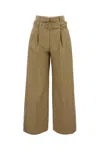 Simone Rocha Multi Belt Loop Pleated Wide Leg Trousers In Neutral