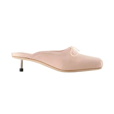 Simone Rocha Pointe Bow-detailed Satin Pumps In Pink