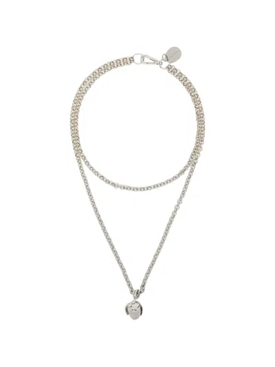 Simone Rocha Poppy Bud-pendant Chain Necklace In Metallic