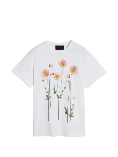 Simone Rocha Poppy-print T-shirt In White