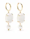 Simone Rocha Porcelain Drop Earrings In Weiss