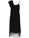 Simone Rocha Black Pressed Rose Midi Dress In Black