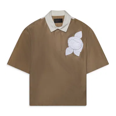 Simone Rocha Pressed Rosette Rugby Jersey Beige In Brown