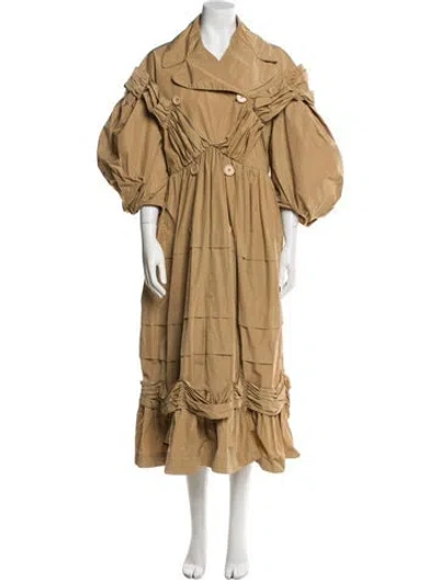 Pre-owned Simone Rocha Printed Coat In Neutral