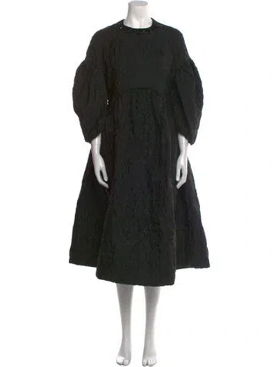 Pre-owned Simone Rocha Printed Long Dress In Black