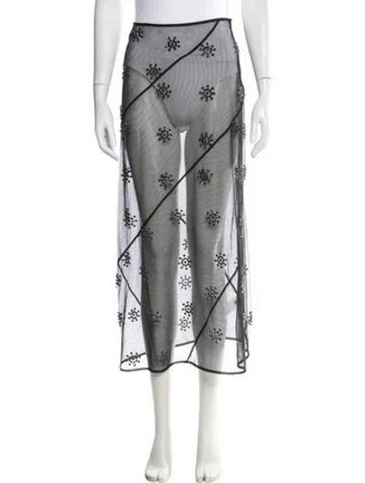Pre-owned Simone Rocha Printed Long Skirt In Gray