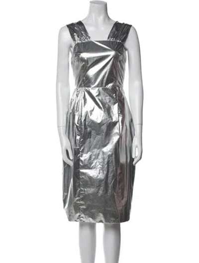 Pre-owned Simone Rocha Printed Midi Length Dress In Silver