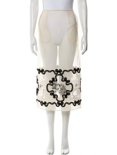 Pre-owned Simone Rocha Printed Midi Length Skirt In Neutral