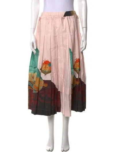 Pre-owned Simone Rocha Printed Midi Length Skirt In Pink