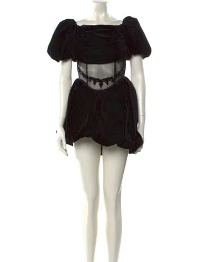 Pre-owned Simone Rocha Printed Mini Dress In Black