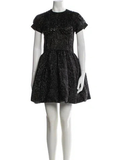 Pre-owned Simone Rocha Printed Mini Dress In Black
