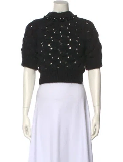 Pre-owned Simone Rocha Printed Mock Neck Sweater In Blue