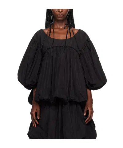 Simone Rocha Black Gathered Blouse