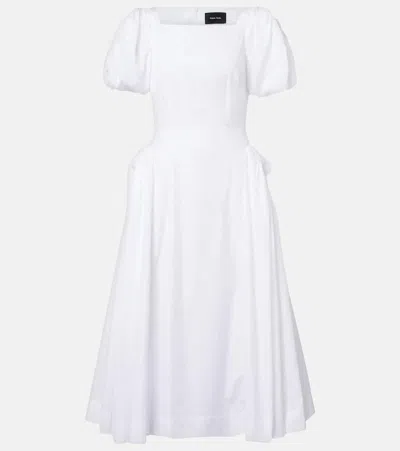 Simone Rocha Puff-sleeve Cotton Poplin Midi Dress