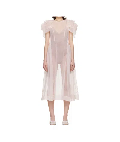 Simone Rocha Puff Sleeve Dress In Neutral