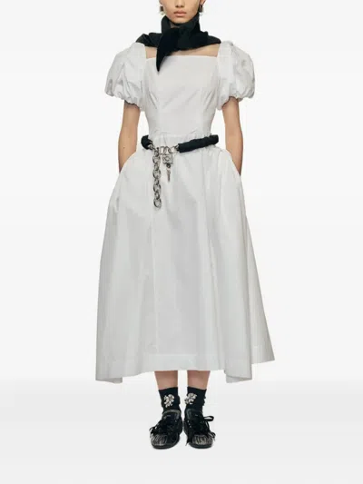 Simone Rocha Puff-sleeve Dress In White