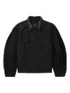 Simone Rocha Puff-sleeve Embellished Denim Jacket In Black