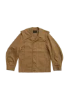 Simone Rocha Puff Sleeve Sailor Collar Workwear Jacket Khaki