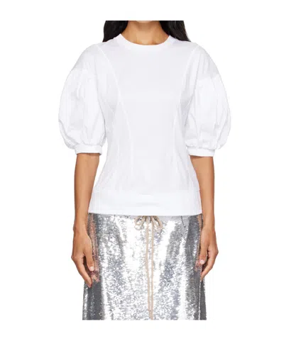 Simone Rocha Puff Sleeve T-shirt In White