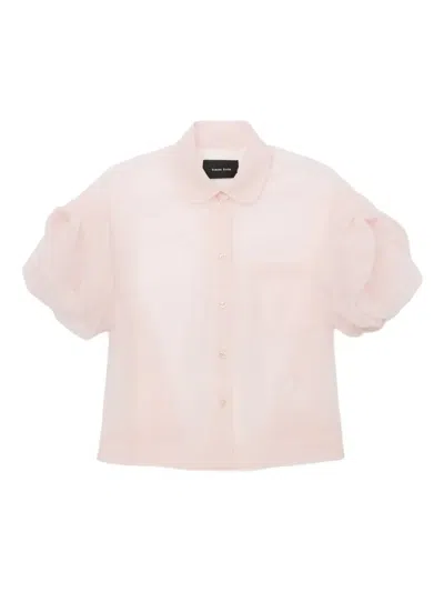 Simone Rocha Puffed-sleeve Collared Shirt In Multi