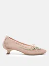 Simone Rocha Mesh Ballerina Heel In Beige