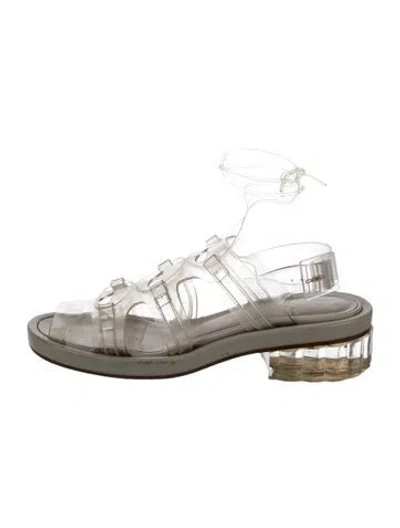 Pre-owned Simone Rocha Pvc Gladiator Sandals In Clear