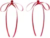 Simone Rocha Red Bow Ribbon Stud Earrings In Red/red