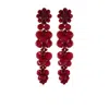 Simone Rocha Cluster Crystal-embellished Drop Earrings In Red