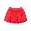 Simone Rocha Red Gathered Bubble Miniskirt