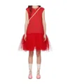 Simone Rocha Red Relaxed Ballet Tutu Midi Dress In Red