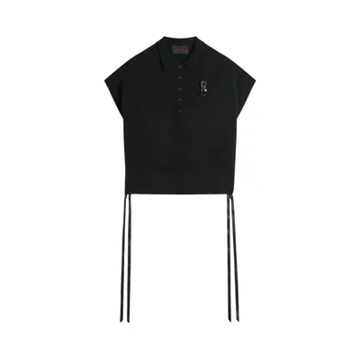 Pre-owned Simone Rocha Relaxed Knit Collared Bib 'black' | Men's Size L