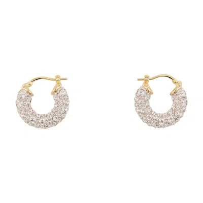 Simone Rocha Rhinestone Hoop Earrings -  - Metal - Silver In Gold