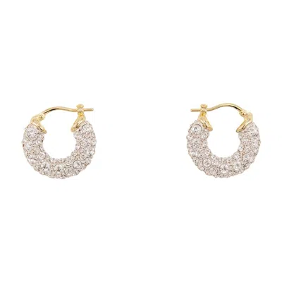 Simone Rocha Rhinestone-embellished Hoop Earrings In Silver