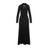 Simone Rocha Eyelets Long-sleeved Maxi Dress In Black