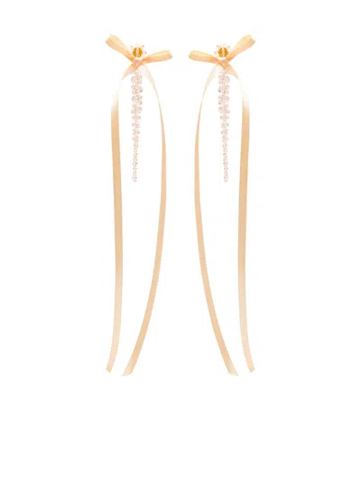 SIMONE ROCHA RIBBON BOW DANGLE EARRINGS