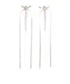 Simone Rocha Ribbon Bow Dangle Earrings In White
