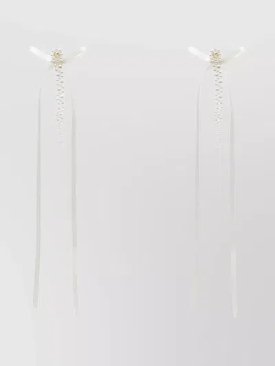 Simone Rocha Ribbon Bow Drip Earrings
