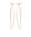 Simone Rocha Bow Ribbon Drip Earrings In Yellow
