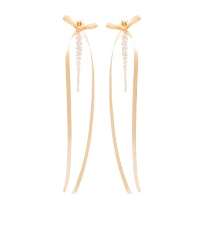 SIMONE ROCHA RIBBON BOW PENDANT EARRINGS