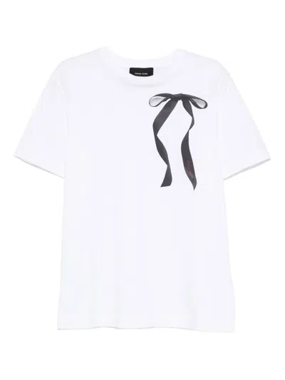 SIMONE ROCHA RIBBON BOW-PRINT T-SHIRT - WOMEN'S - COTTON