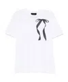 Simone Rocha Ribbon Bow-print T-shirt In Gray