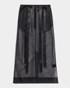 Simone Rocha Womens Black Bow-embellished High-waist Woven Midi Skirt In Black