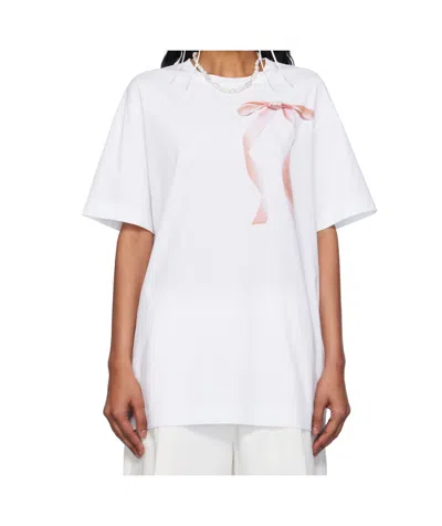 SIMONE ROCHA RIBBON BOW TAIL T-SHIRT