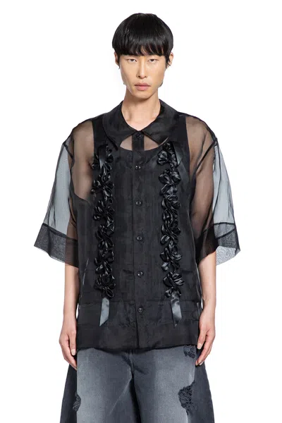 SIMONE ROCHA RIBBON DAISY CHAIN BOXY SHIRT